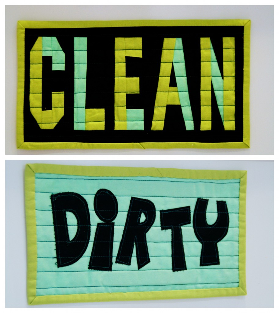 clean dirty dishwasher sign
