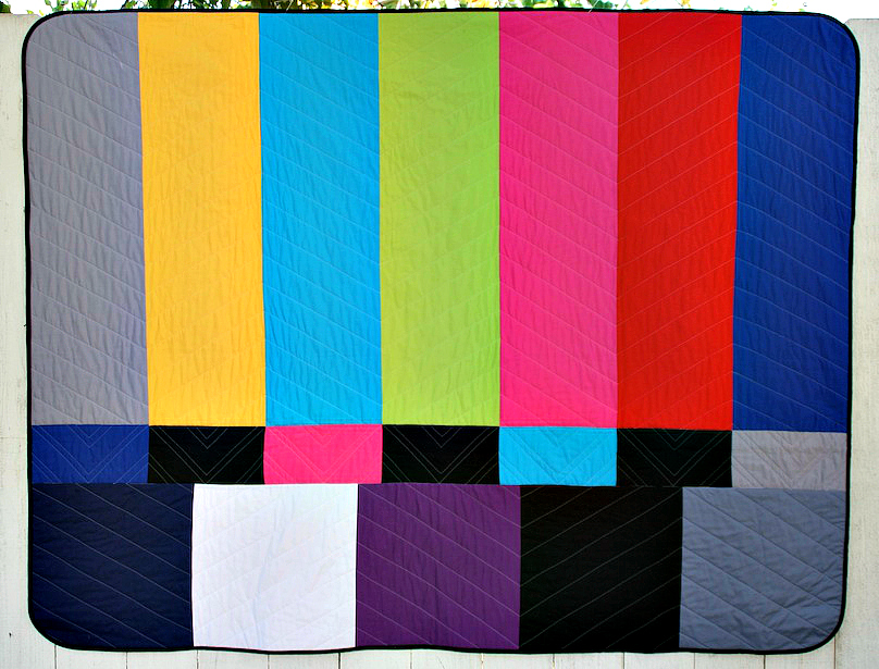 TV Color Bars Quilt by Betz White from "We Love Color"