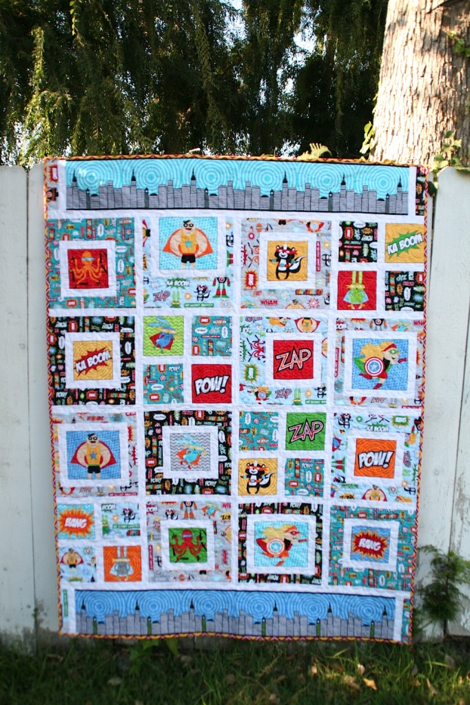 Superhero Baby Quilt from Better Off Thread