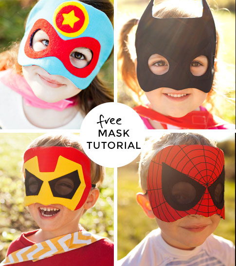 Free Super Kids Mask Tutorial by Better Off Thread for Ann Kelle Fabrics
