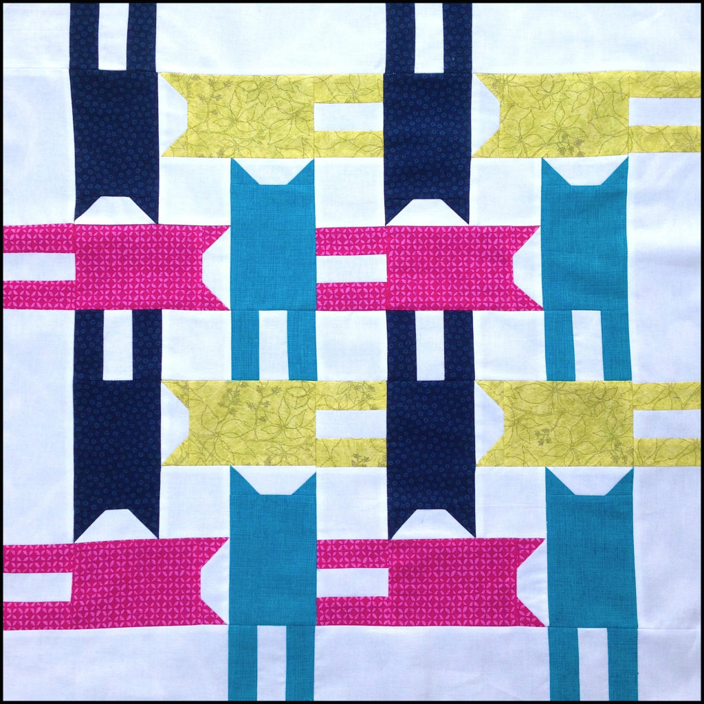 Tumbling Cat Block by Better off Thread