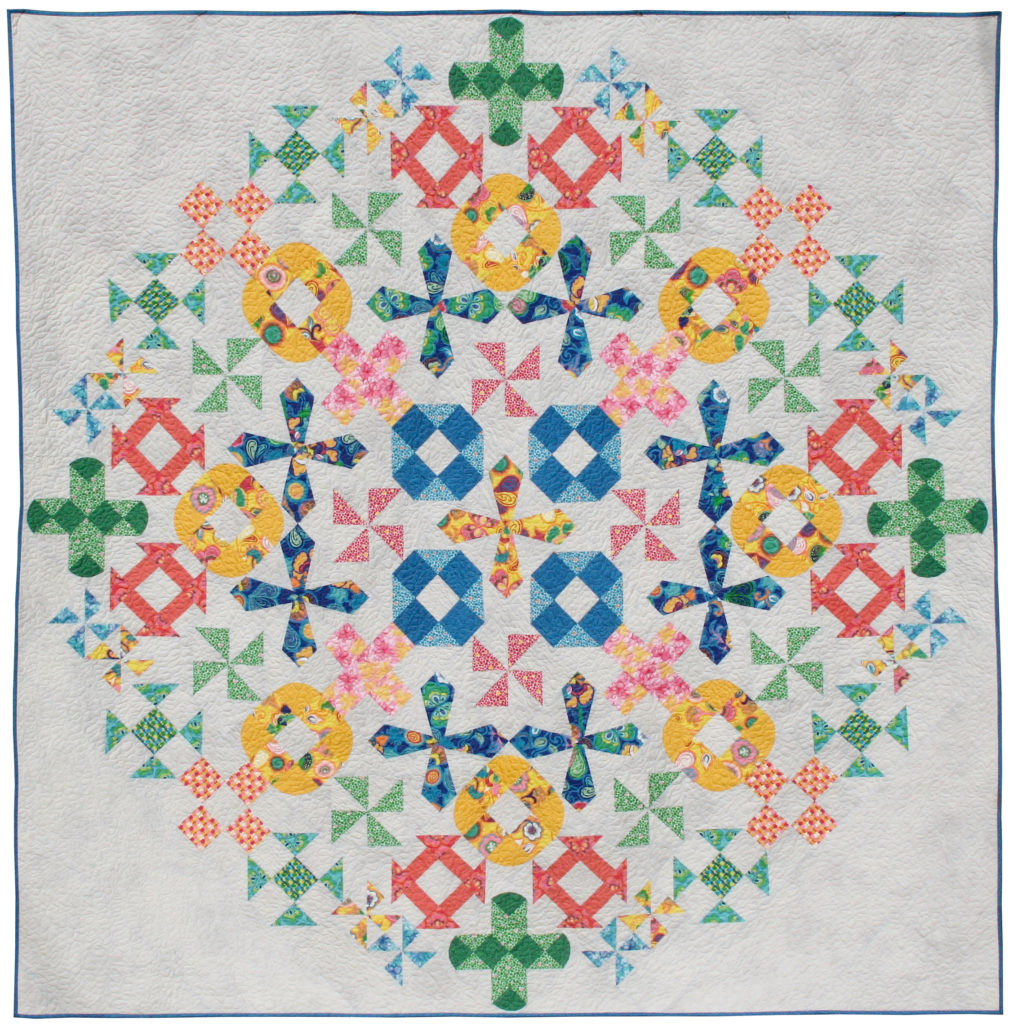 Spring Bouquet Quilt by Better Off Thread featuring Spring Bloom Fabric by Bella Caronia.