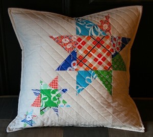 Wonky star pillow
