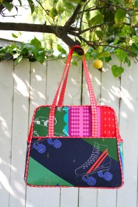 Amy Butler Weekender bag made from Ruby Star Sparkle