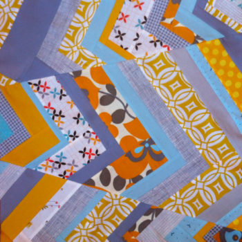 improv chevron quilt block