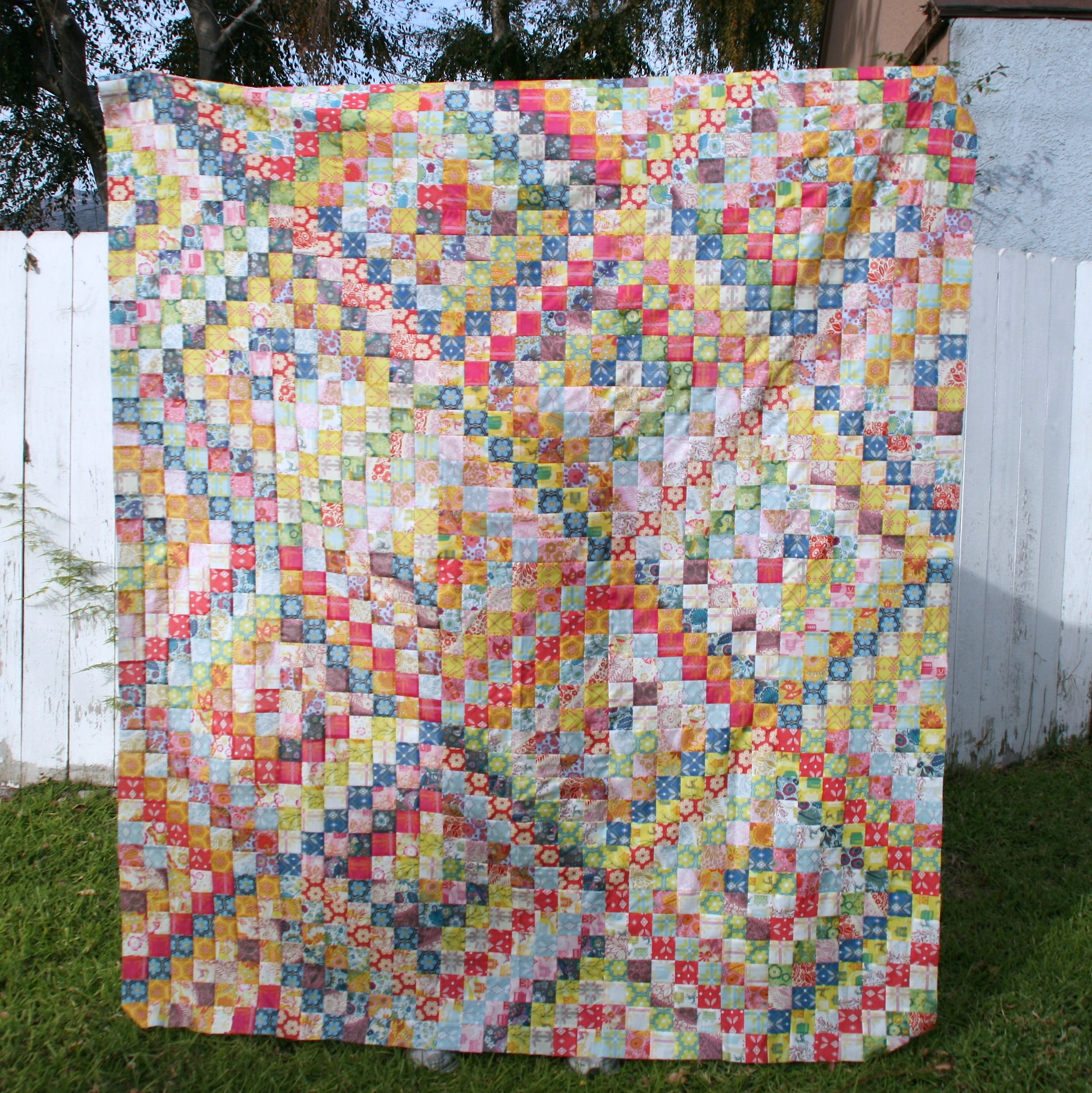 Scrappy Trip Around the World Quilt